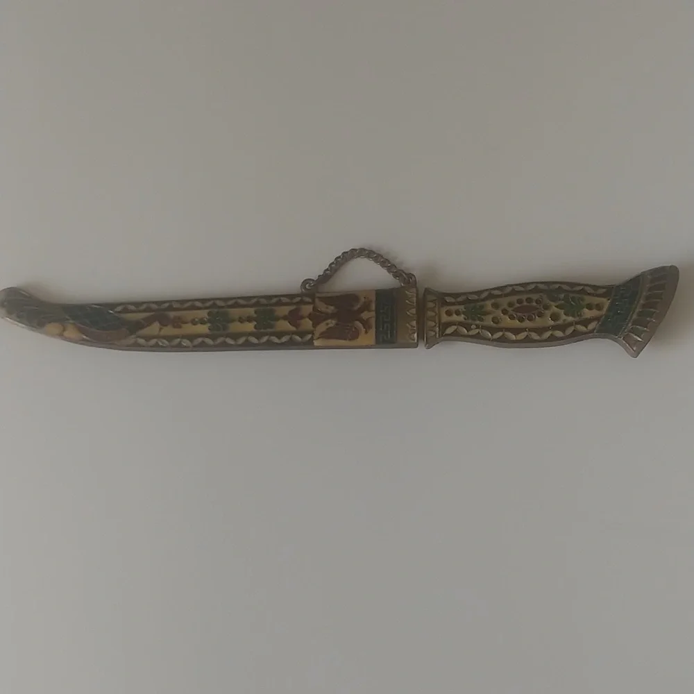 Byzantine Greek Antique Decorative Sheath w Intricate Design 1930-1960 Vintage
